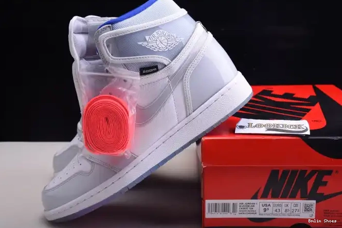 Bmlin 1 CK6637-104 Zoom High Blue Racer White Air Jordan Retro 0503